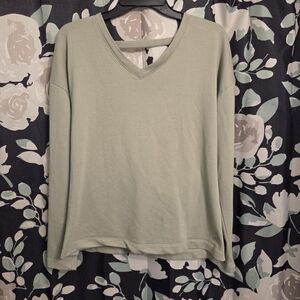 Freely Women’s V-Neck Long Sleeve Backless Work Out Top